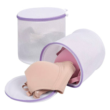 2 Pack Large Bra Wash Bag for Bras A-G Cup ( 8" x 8")
