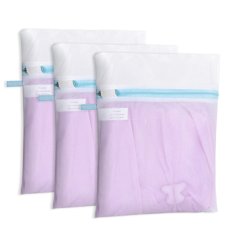 3PC 3 Sizes Mesh Laundry Wash Bags Basket Foldable Delicates Lingerie Bra  Socks Underwear Washing Machine Clothes Protection Net